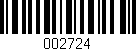 Código de barras (EAN, GTIN, SKU, ISBN): '002724'