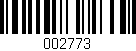 Código de barras (EAN, GTIN, SKU, ISBN): '002773'