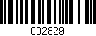 Código de barras (EAN, GTIN, SKU, ISBN): '002829'