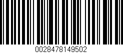 Código de barras (EAN, GTIN, SKU, ISBN): '0028478149502'