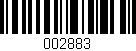 Código de barras (EAN, GTIN, SKU, ISBN): '002883'