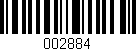 Código de barras (EAN, GTIN, SKU, ISBN): '002884'