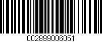 Código de barras (EAN, GTIN, SKU, ISBN): '002899006051'