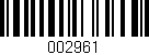 Código de barras (EAN, GTIN, SKU, ISBN): '002961'