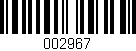 Código de barras (EAN, GTIN, SKU, ISBN): '002967'