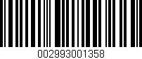 Código de barras (EAN, GTIN, SKU, ISBN): '002993001358'