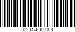 Código de barras (EAN, GTIN, SKU, ISBN): '0030448000096'