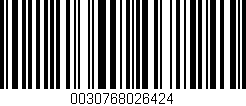 Código de barras (EAN, GTIN, SKU, ISBN): '0030768026424'
