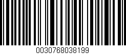 Código de barras (EAN, GTIN, SKU, ISBN): '0030768038199'