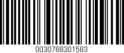 Código de barras (EAN, GTIN, SKU, ISBN): '0030768301583'