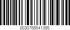 Código de barras (EAN, GTIN, SKU, ISBN): '0030768541385'