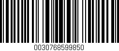 Código de barras (EAN, GTIN, SKU, ISBN): '0030768599850'