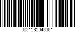 Código de barras (EAN, GTIN, SKU, ISBN): '0031262048981'