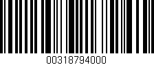 Código de barras (EAN, GTIN, SKU, ISBN): '00318794000'