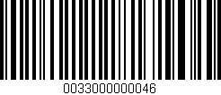 Código de barras (EAN, GTIN, SKU, ISBN): '0033000000046'