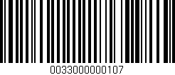 Código de barras (EAN, GTIN, SKU, ISBN): '0033000000107'