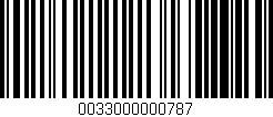 Código de barras (EAN, GTIN, SKU, ISBN): '0033000000787'