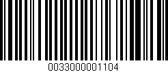 Código de barras (EAN, GTIN, SKU, ISBN): '0033000001104'