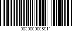 Código de barras (EAN, GTIN, SKU, ISBN): '0033000005911'