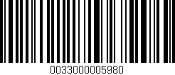 Código de barras (EAN, GTIN, SKU, ISBN): '0033000005980'