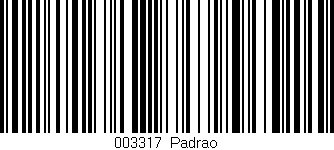 Código de barras (EAN, GTIN, SKU, ISBN): '003317|Padrao'