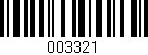 Código de barras (EAN, GTIN, SKU, ISBN): '003321'