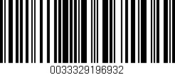 Código de barras (EAN, GTIN, SKU, ISBN): '0033329196932'