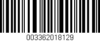 Código de barras (EAN, GTIN, SKU, ISBN): '003362018129'