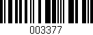 Código de barras (EAN, GTIN, SKU, ISBN): '003377'