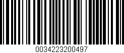 Código de barras (EAN, GTIN, SKU, ISBN): '0034223200497'