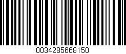 Código de barras (EAN, GTIN, SKU, ISBN): '0034285668150'