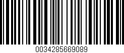 Código de barras (EAN, GTIN, SKU, ISBN): '0034285669089'