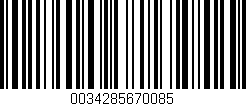 Código de barras (EAN, GTIN, SKU, ISBN): '0034285670085'