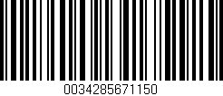 Código de barras (EAN, GTIN, SKU, ISBN): '0034285671150'