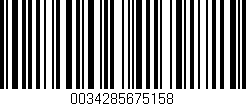 Código de barras (EAN, GTIN, SKU, ISBN): '0034285675158'
