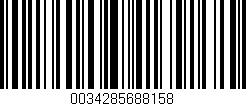 Código de barras (EAN, GTIN, SKU, ISBN): '0034285688158'