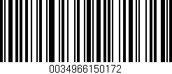 Código de barras (EAN, GTIN, SKU, ISBN): '0034966150172'