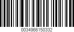 Código de barras (EAN, GTIN, SKU, ISBN): '0034966150332'