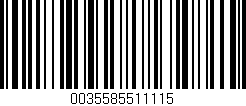 Código de barras (EAN, GTIN, SKU, ISBN): '0035585511115'