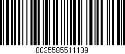 Código de barras (EAN, GTIN, SKU, ISBN): '0035585511139'