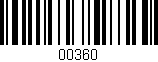 Código de barras (EAN, GTIN, SKU, ISBN): '00360'