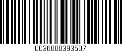 Código de barras (EAN, GTIN, SKU, ISBN): '0036000393507'