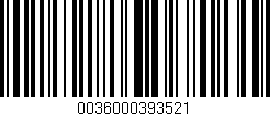 Código de barras (EAN, GTIN, SKU, ISBN): '0036000393521'