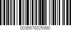Código de barras (EAN, GTIN, SKU, ISBN): '0036878325990'