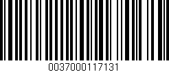 Código de barras (EAN, GTIN, SKU, ISBN): '0037000117131'