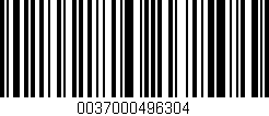 Código de barras (EAN, GTIN, SKU, ISBN): '0037000496304'