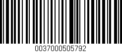 Código de barras (EAN, GTIN, SKU, ISBN): '0037000505792'