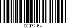 Código de barras (EAN, GTIN, SKU, ISBN): '00377-64'