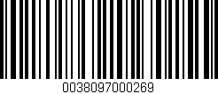 Código de barras (EAN, GTIN, SKU, ISBN): '0038097000269'