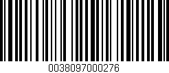 Código de barras (EAN, GTIN, SKU, ISBN): '0038097000276'